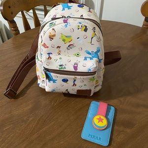 Loungefly pixar mini backpack and wallet set